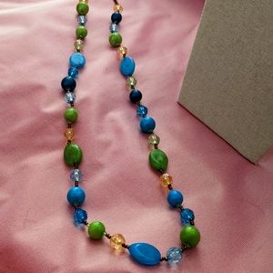 Multi Color and Shapes Bead Necklace